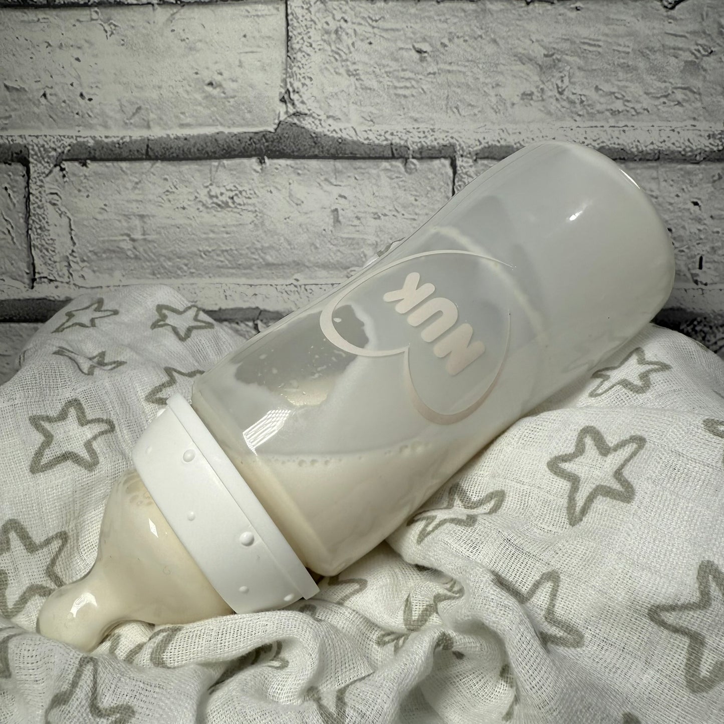 NUK White Reborn Fake Milk Bottle 10oz