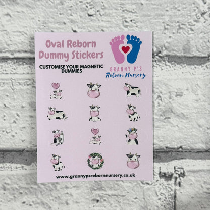 Cow Oval Reborn Magnetic Dummy Stickers