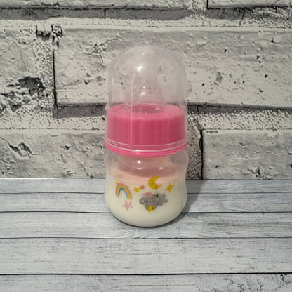 Pink Printed Reborn Fake Milk Bottle 50ml