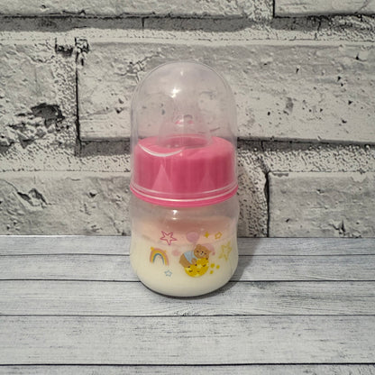 Pink Printed Reborn Fake Milk Bottle 50ml