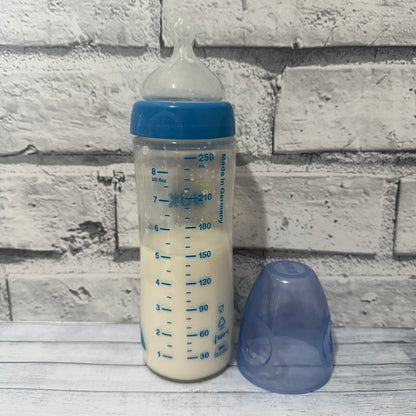 NUK Blue Aeroplane Reborn Fake Milk Bottle 8oz