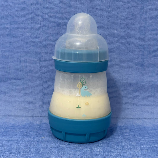 MAM Blue Dinosaur Reborn Fake Milk Bottle 5oz