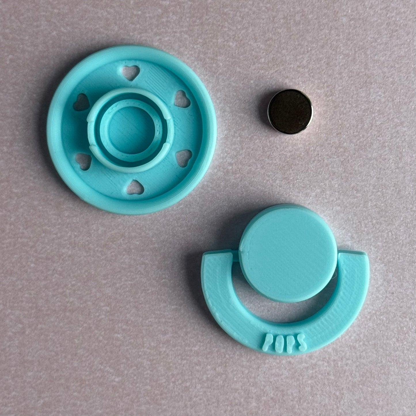Mini POPS by Granny P Blue Hearts Reborn Reversible Magnet Dummy / Pacifier