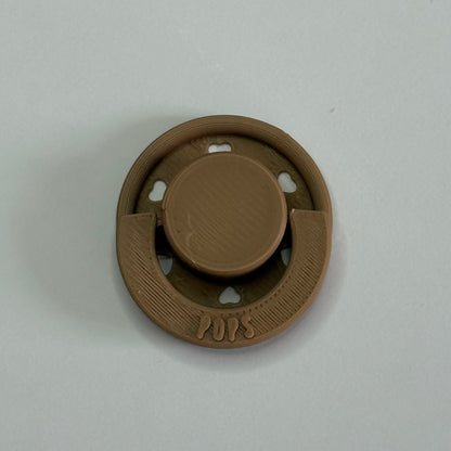 Mini POPS by Granny P Cappuccino Hearts Reborn Reversible Magnet Dummy/Pacifier