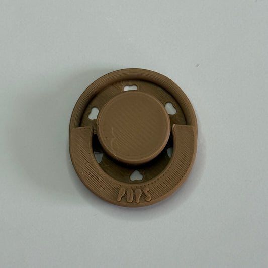 Mini POPS by Granny P Cappuccino Hearts Reborn Reversible Magnet Dummy/Pacifier