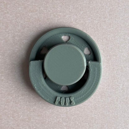 Mini POPS by Granny P Grey Hearts Reborn Reversible Magnet Dummy / Pacifier