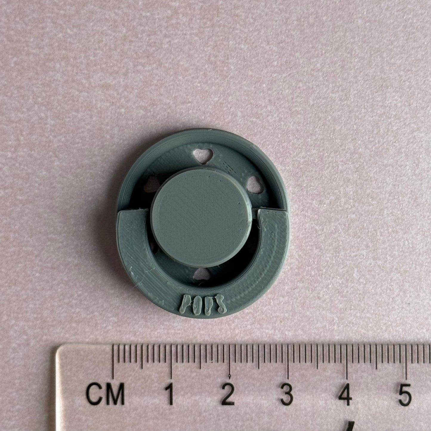 Mini POPS by Granny P Grey Hearts Reborn Reversible Magnet Dummy / Pacifier