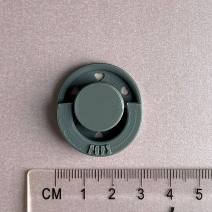 Mini POPS by Granny P Grey Hearts Reborn Reversible Magnet Dummy / Pacifier