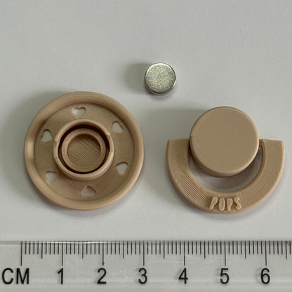 Mini POPS by Granny P Latte Hearts Reborn Reversible Magnet Dummy/Pacifier