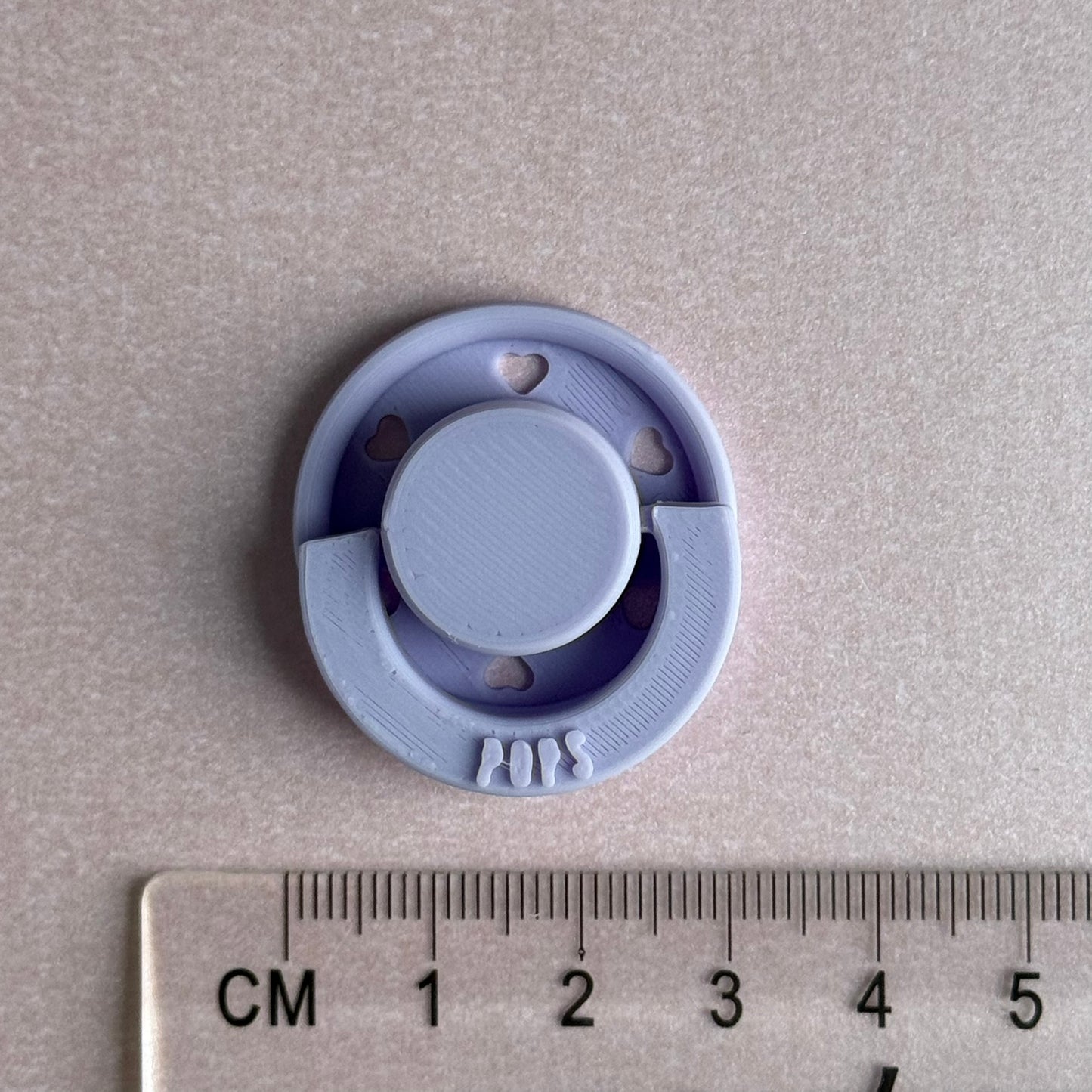 Mini POPS by Granny P Lilac Hearts Reborn Reversible Magnet Dummy / Pacifier