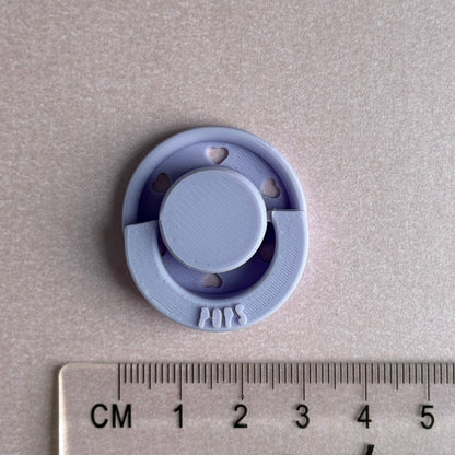 Mini POPS by Granny P Lilac Hearts Reborn Reversible Magnet Dummy / Pacifier