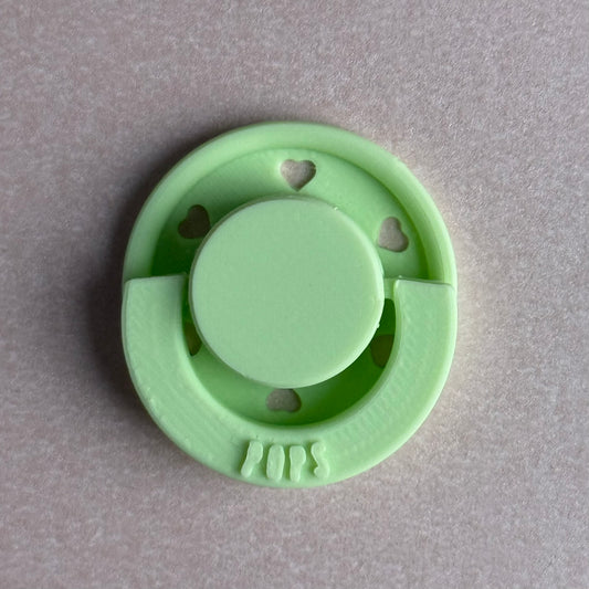 Mini POPS by Granny P Mint Hearts Reborn Reversible Magnet Dummy / Pacifier
