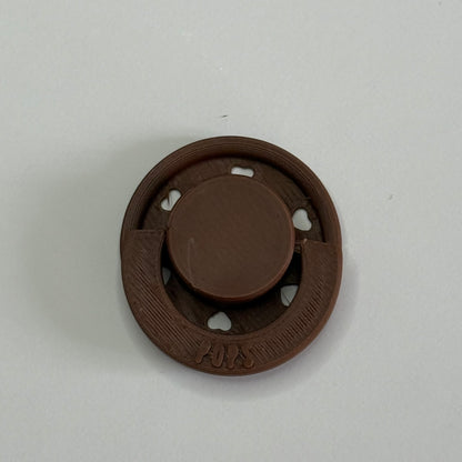Mini POPS by Granny P Mocha Hearts Reborn Reversible Magnet Dummy/Pacifier