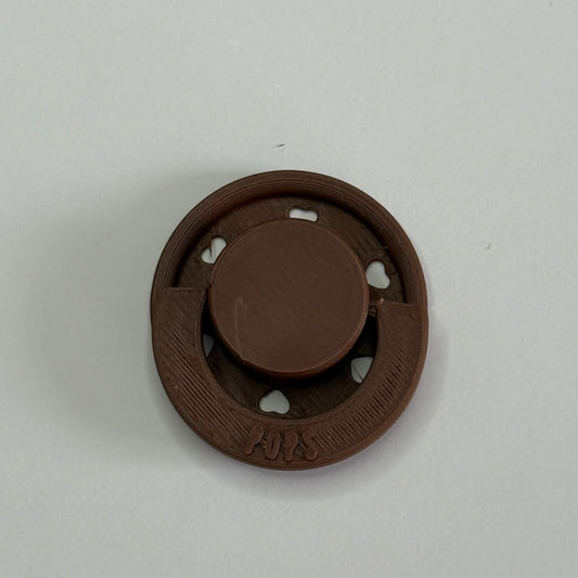 Mini POPS by Granny P Mocha Hearts Reborn Reversible Magnet Dummy/Pacifier