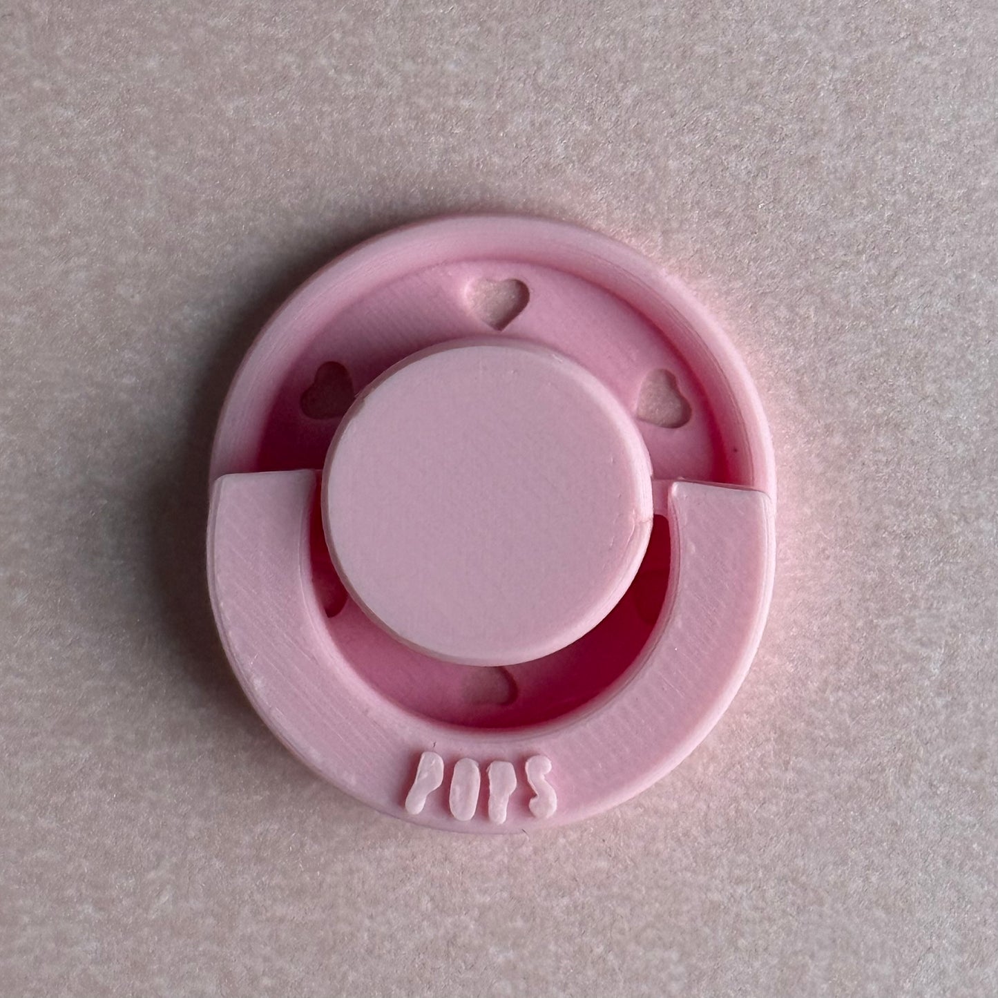 Mini POPS by Granny P Pink Hearts Reborn Reversible Magnet Dummy / Pacifier
