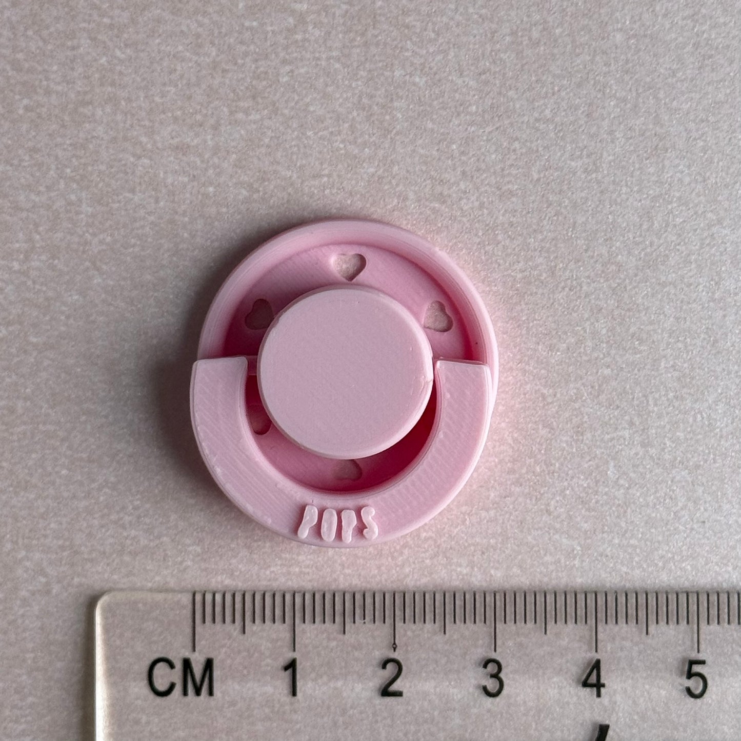 Mini POPS by Granny P Pink Hearts Reborn Reversible Magnet Dummy / Pacifier