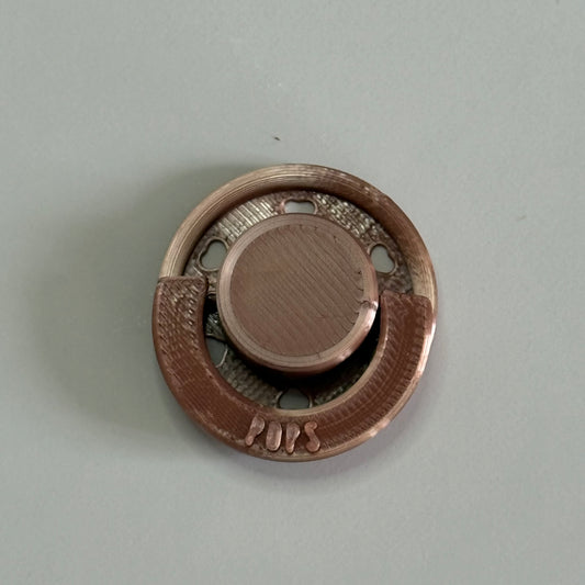 Mini POPS by Granny P Rose Gold Hearts Reborn Reversible Magnet Dummy/Pacifier