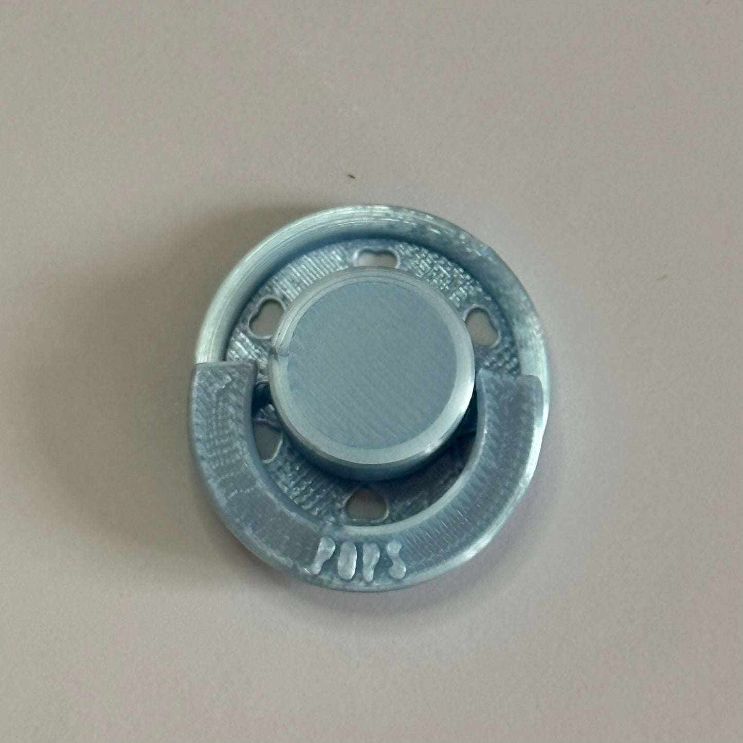 Mini POPS by Granny P Silk Blue Hearts Reborn Reversible Magnet Dummy/Pacifier