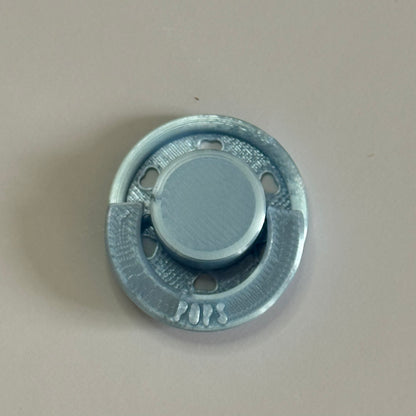 Mini POPS by Granny P Silk Blue Hearts Reborn Reversible Magnet Dummy/Pacifier