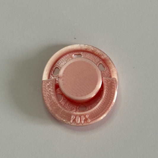 Mini POPS by Granny P Silk Pink Hearts Reborn Reversible Magnet Dummy/Pacifier