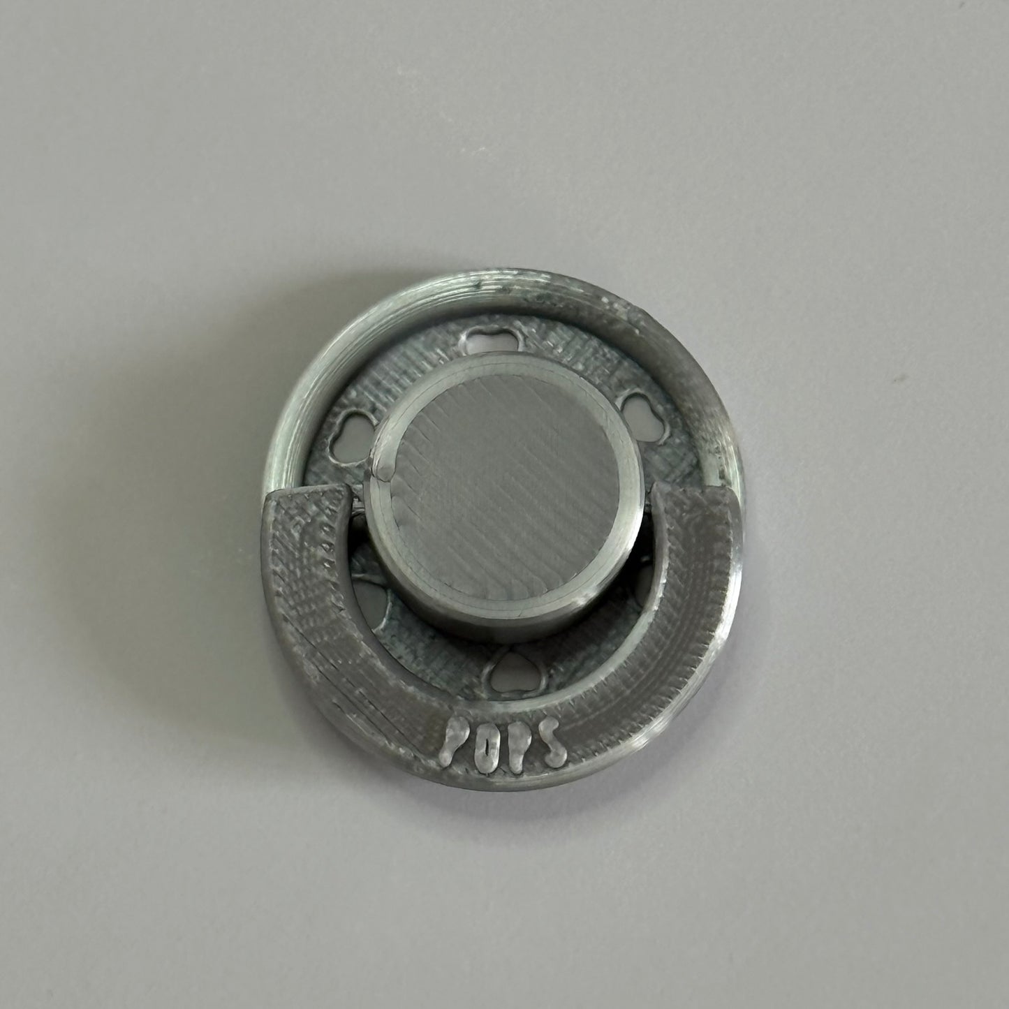 Mini POPS by Granny P Silver Hearts Reborn Reversible Magnet Dummy/Pacifier