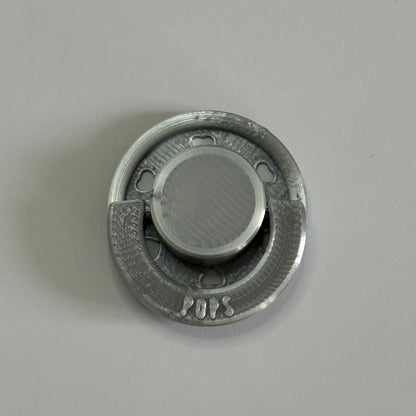 Mini POPS by Granny P Silver Hearts Reborn Reversible Magnet Dummy/Pacifier