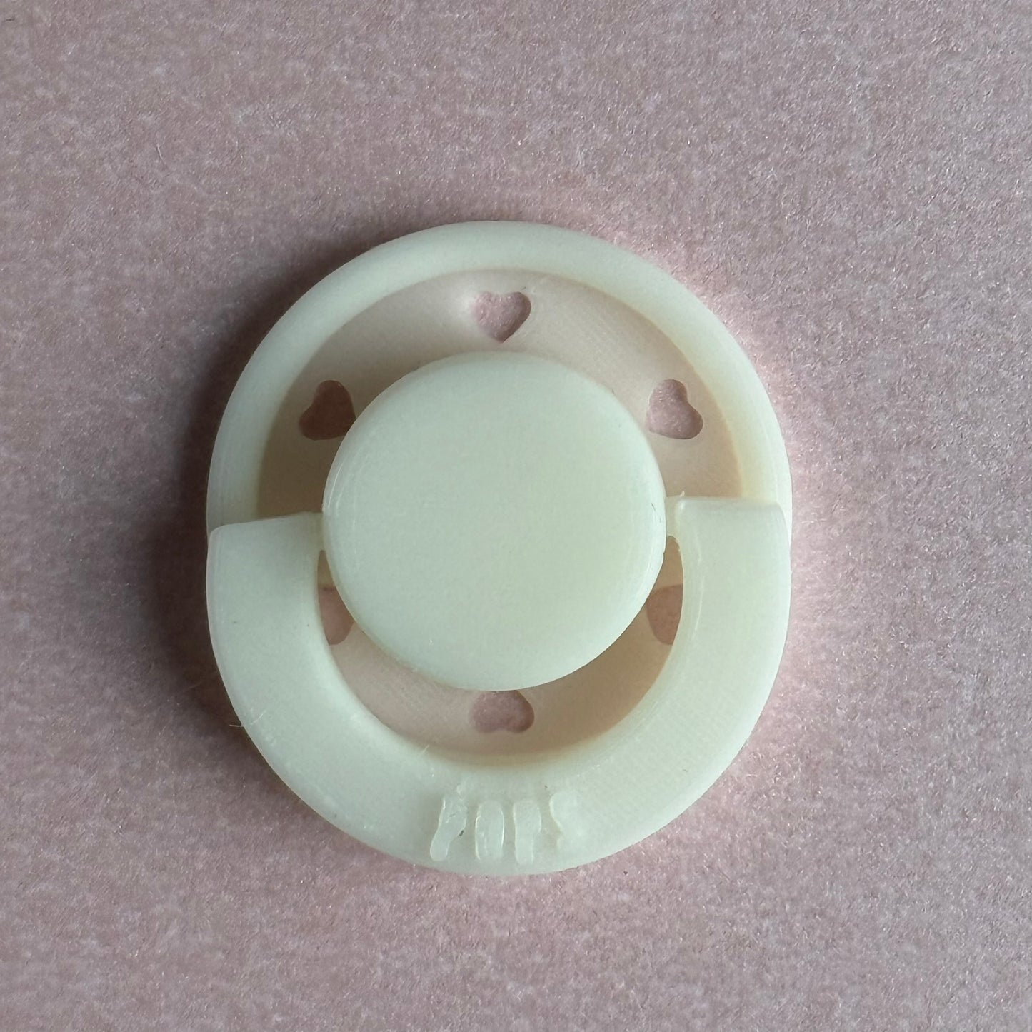 Mini POPS by Granny P White Hearts Reborn Reversible Magnet Dummy / Pacifier