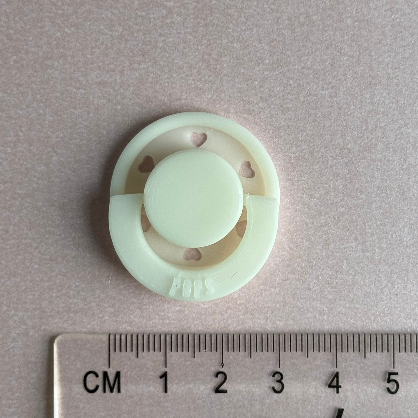 Mini POPS by Granny P White Hearts Reborn Reversible Magnet Dummy / Pacifier