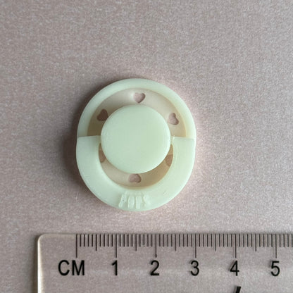 Mini POPS by Granny P White Hearts Reborn Reversible Magnet Dummy / Pacifier