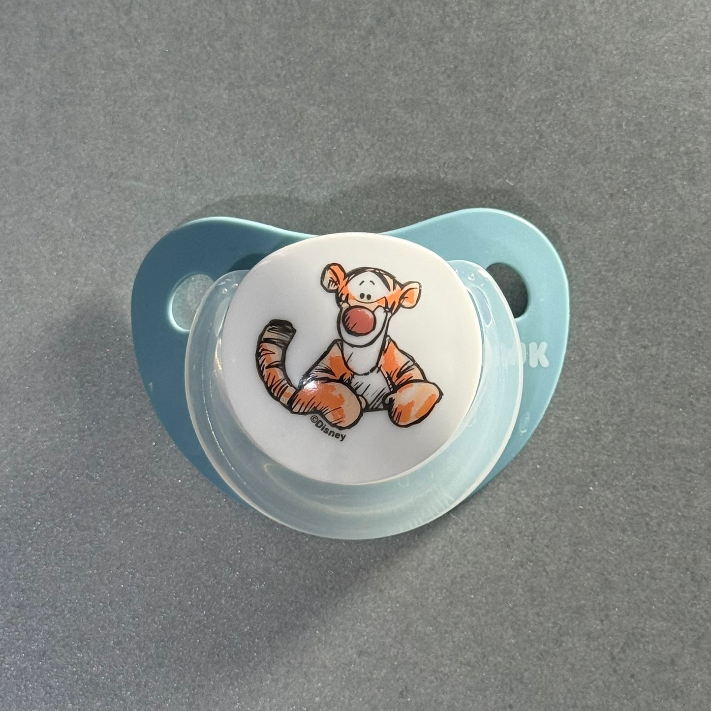 NUK White & Blue Tiger Reborn Magnetic Dummy - self fit magnet