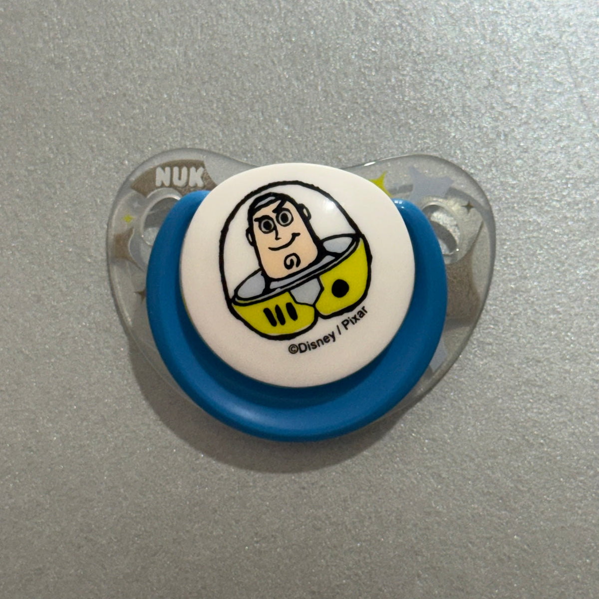 NUK Blue & White Buzz Lightyear Reborn Magnetic Dummy - self fit magnet