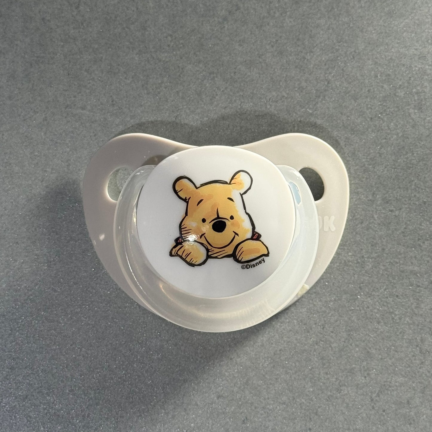 NUK Grey & White Winnie the Pooh Reborn Magnetic Dummy - self fit magnet