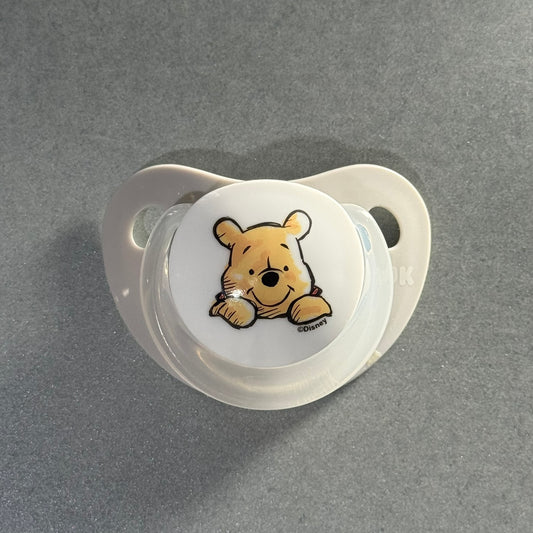 NUK Grey & White Winnie the Pooh Reborn Magnetic Dummy - self fit magnet