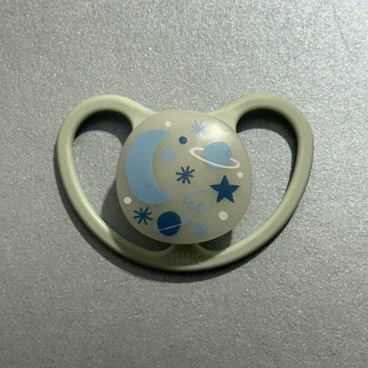 NUK Pale Green Moon & Stars Reborn Magnetic Dummy - self fit magnet