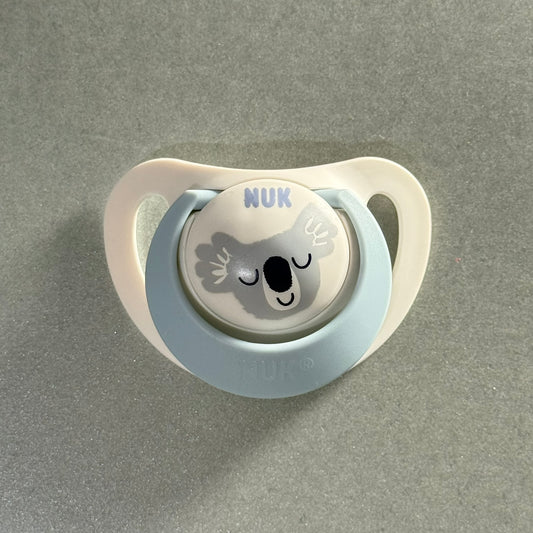 NUK White & Blue Koala Reborn Magnetic Dummy - self fit magnet