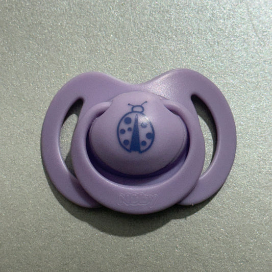 Nuby Lilac Ladybird Reborn Magnetic Dummy - self fit magnet