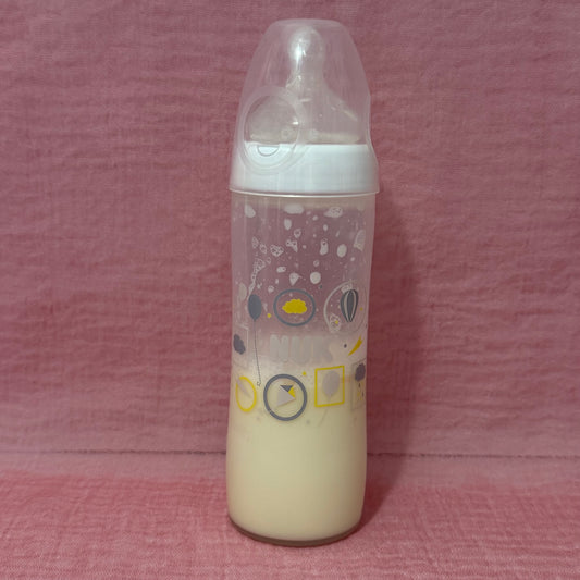 NUK White Balloons Reborn Fake Milk Bottle 8oz