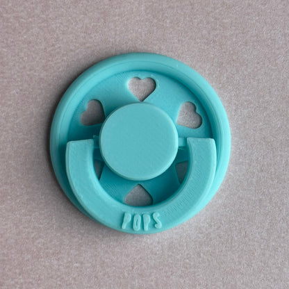 POPS by Granny P Blue Hearts Reborn Magnetic Dummy / Pacifier