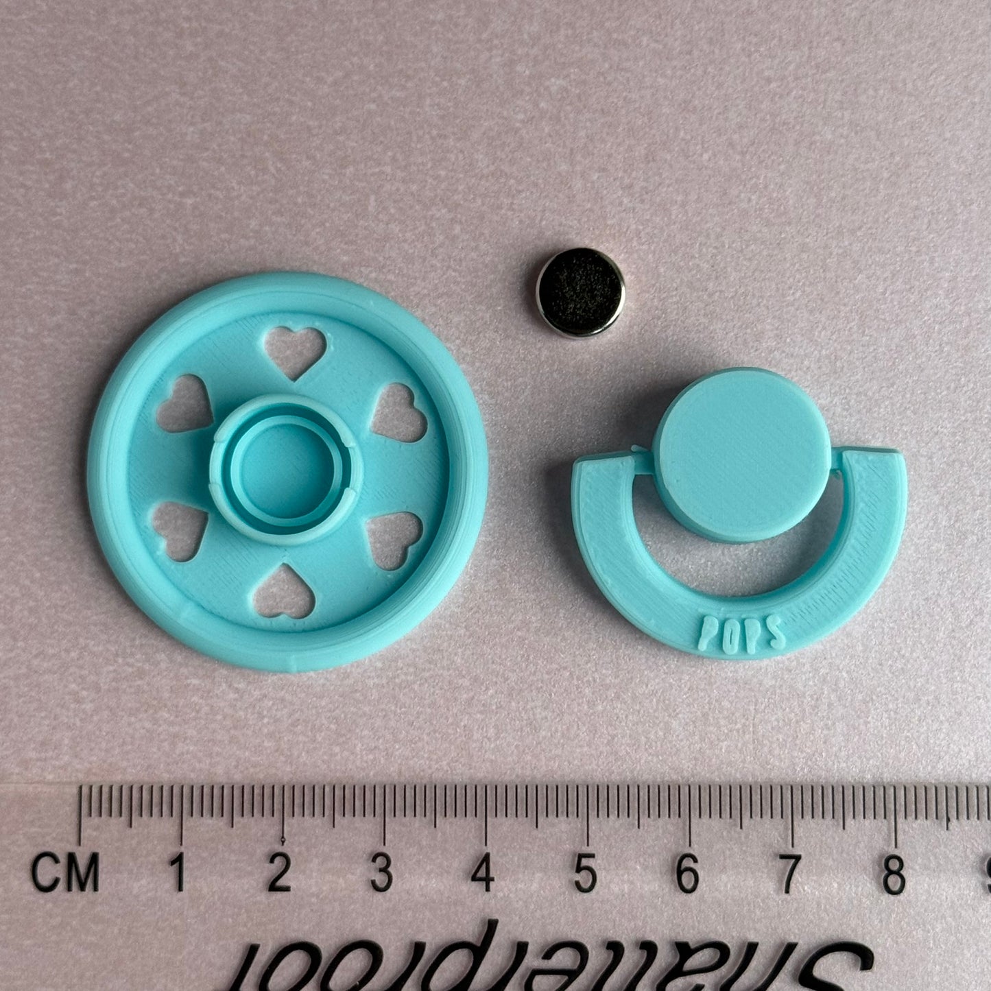 POPS by Granny P Blue Hearts Reborn Magnetic Dummy / Pacifier