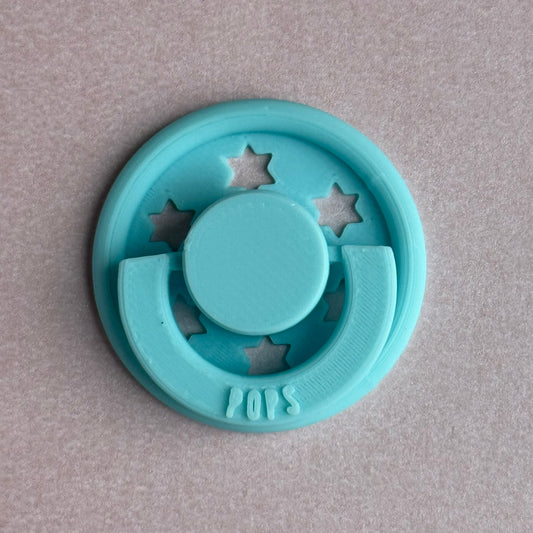 POPS by Granny P Blue Stars Reborn Magnetic Dummy / Pacifier