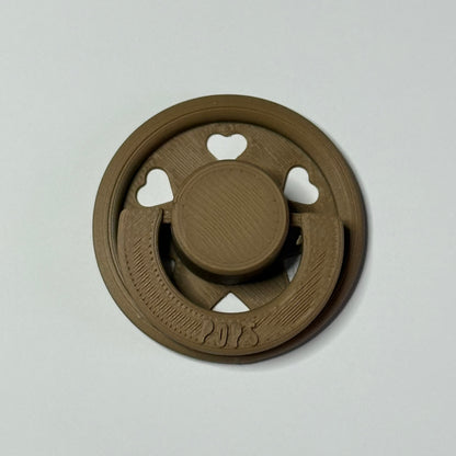 POPS by Granny P Cappuccino Hearts Reborn Reversible Magnet Dummy / Pacifier