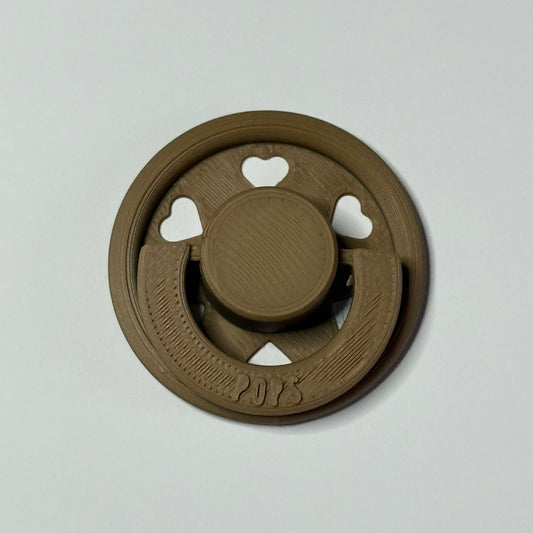 POPS by Granny P Cappuccino Hearts Reborn Reversible Magnet Dummy / Pacifier