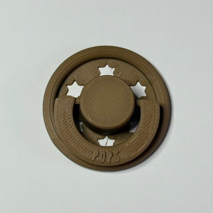 POPS by Granny P Cappuccino Stars Reborn Reversible Magnet Dummy / Pacifier