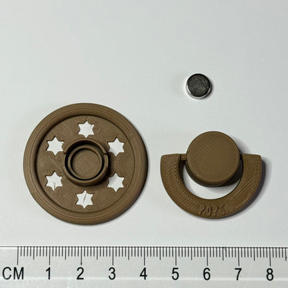 POPS by Granny P Cappuccino Stars Reborn Reversible Magnet Dummy / Pacifier