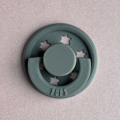 POPS by Granny P Grey Stars Reborn Magnetic Dummy / Pacifier