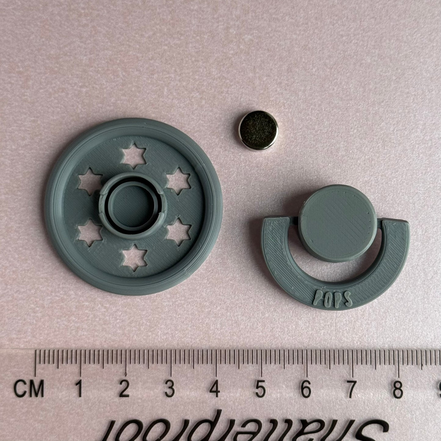 POPS by Granny P Grey Stars Reborn Magnetic Dummy / Pacifier