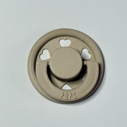 POPS by Granny P Latte Hearts Reborn Reversible Magnet Dummy / Pacifier