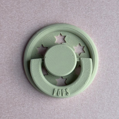 POPS by Granny P Light Khaki Stars Reborn Magnetic Dummy / Pacifier