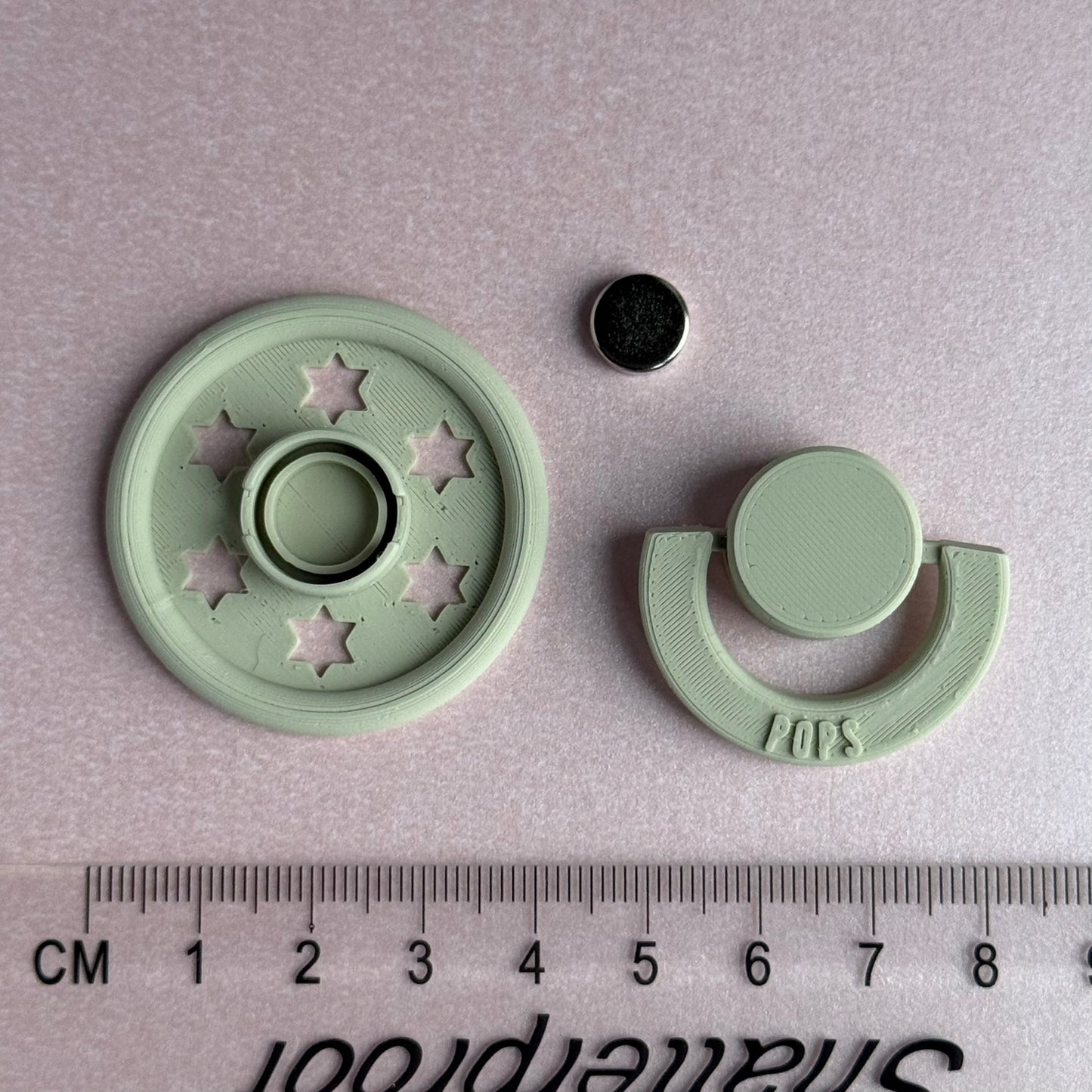 POPS by Granny P Light Khaki Stars Reborn Magnetic Dummy / Pacifier