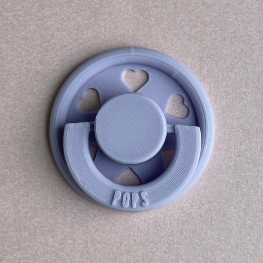 POPS by Granny P Lilac Hearts Reborn Magnetic Dummy / Pacifier